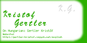 kristof gertler business card